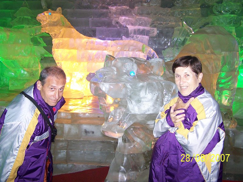 100_2846.JPG - V parku je aj paviln adovch sch. Tohto tigra sa netreba b. ***** In the park, there is also a pavillion of ice sculptures. You don't have to be afraid of this tiger.